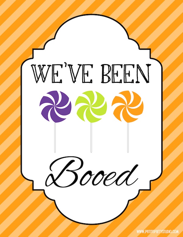 You&rsquo;ve Been Booed Printable Sign