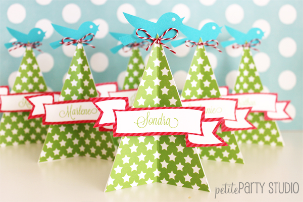 DIY Holiday Tree Placecards 2
