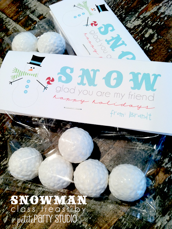 Snowman Party Favors Snowman Party Favors