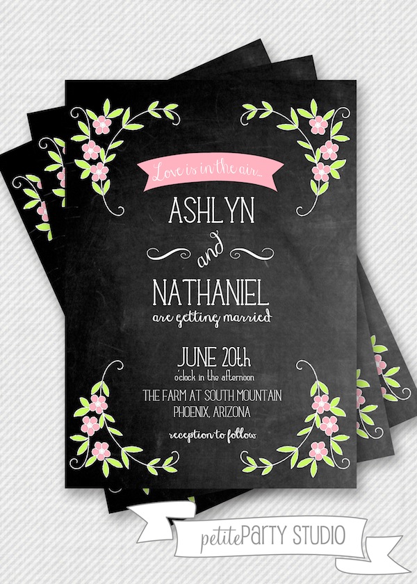 Vintage Chalkboard Wedding Invite Vintage Chalkboard Wedding Invite