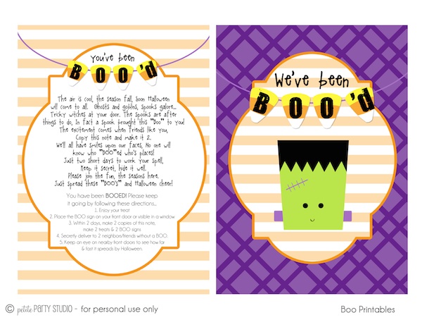 Petite Party Studio printable Boo sign