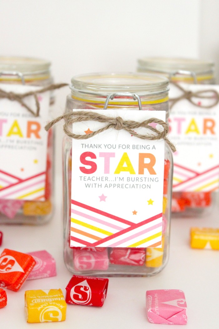 DIY Teacher Gift Candy Jars